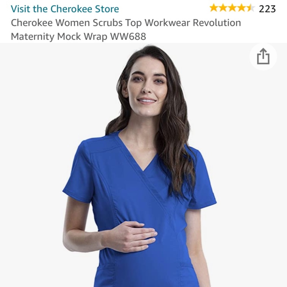 Royal blue xs and xs tall maternity scrubs